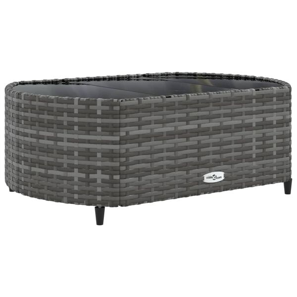 vidaXL 6 Piece Garden Sofa Set with Cushions Grey Poly Rattan