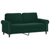 vidaXL 2 Piece Sofa Set with Cushions Dark Green Velvet