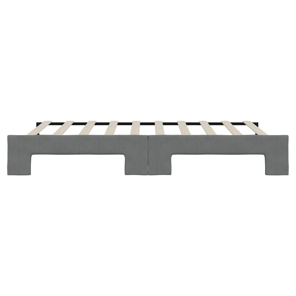 vidaXL Daybed with Trundle without Mattress Dark Grey 100x190 cm