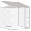 vidaXL Dog Cage Silver 200 x 200 x 258 cm Steel and PE