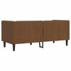 vidaXL Chesterfield Sofa 2-Seater Brown Faux Suede Leather