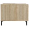 vidaXL Coffee Table with Metal Legs 2 pcs Sonoma Oak 50x50x40 cm