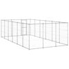 vidaXL Outdoor Dog Kennel Galvanised Steel 21.78 m²