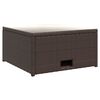 vidaXL 4 Piece Garden Lounge Set with Cushions Poly Rattan Brown