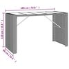 vidaXL 9 Piece Garden Bar Set Brown Poly Rattan