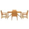 vidaXL Garden Dining Set 5 pcs Brown Solid Acacia Wood