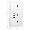 vidaXL Office Cabinet White 90x40x180 cm Steel