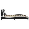 vidaXL Bed Frame "Viana" with LED without Mattress Black and White 193x203 cm