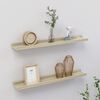 vidaXL Wall Shelves 2 pcs Sonoma Oak 60x9x3 cm
