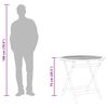 vidaXL Folding Garden Table Ø90x75 cm Solid Eucalyptus Wood