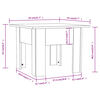 vidaXL Coffee Table Concrete Grey 55x55x42 cm Engineered Wood