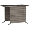 vidaXL 3 Piece Bistro Set with Cushions Grey Poly Rattan