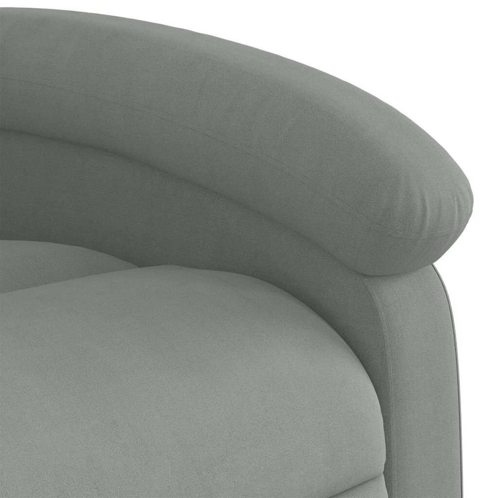 vidaXL Massage Recliner Chair Light Grey Velvet