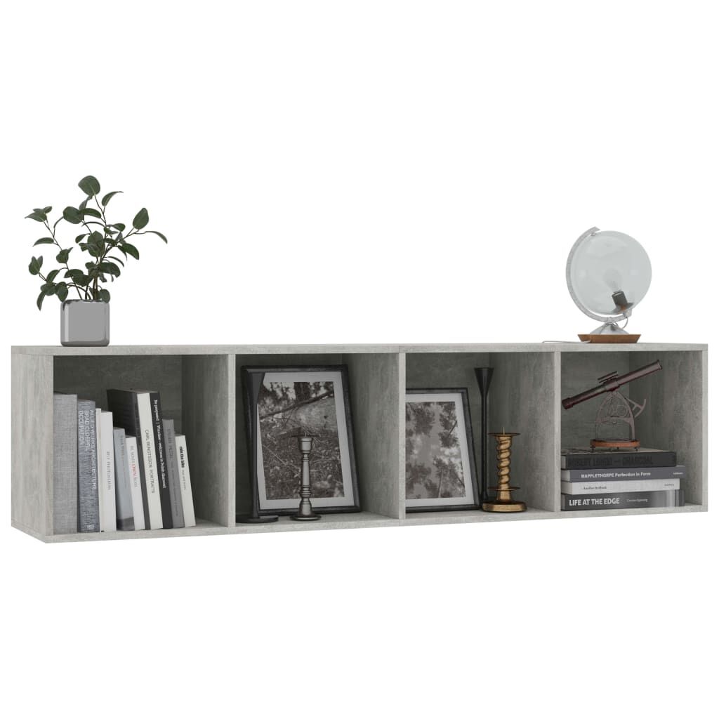 vidaXL Book Cabinet/TV Cabinet Concrete Grey 143x30x36 cm