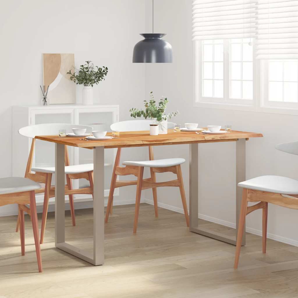 vidaXL Dining Table 140x70x76 cm Solid Acacia Wood