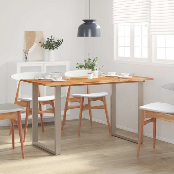 vidaXL Dining Table 140x70x76 cm Solid Acacia Wood