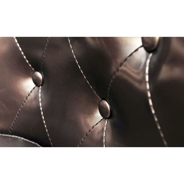 vidaXL Tub Chair with Footstool Brown Faux Leather