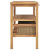 vidaXL Bathroom Vanity Cabinet with 3 Baskets Solid Wood Teak 132x45x75 cm