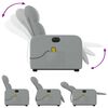 vidaXL Electric Stand up Massage Recliner Chair Light Grey Fabric
