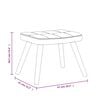 vidaXL Rocking Chair with a Stool Cream Fabric