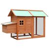 vidaXL Chicken Cage Solid Pine & Fir Wood 170x81x110 cm