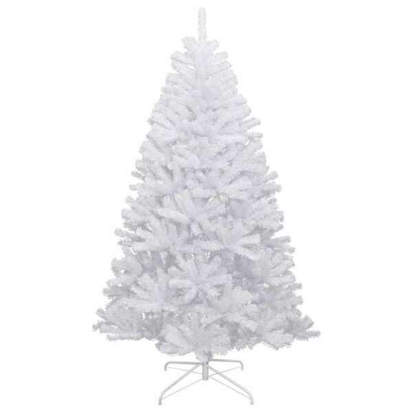 vidaXL Artificial Hinged Christmas Tree with Flocked Snow 120 cm