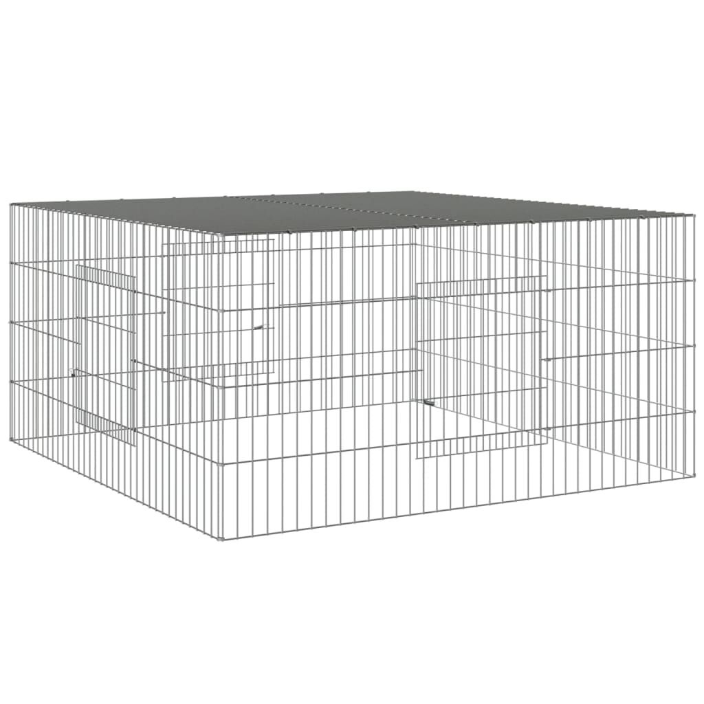 vidaXL Rabbit Cage 110x110x55 cm Galvanised Iron