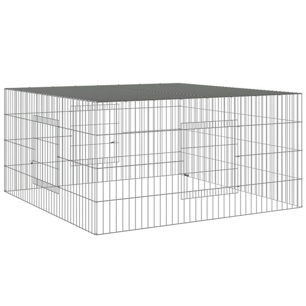 vidaXL Rabbit Cage 110x110x55 cm Galvanised Iron