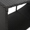 vidaXL Storage Shelves 2 pcs Black Poly Rattan