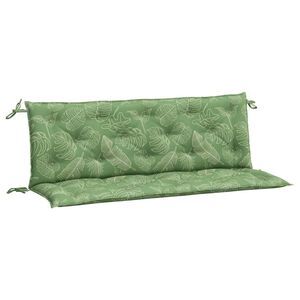 vidaXL Garden Bench Cushions 2pcs Leaf Pattern 150x50x7cm Fabric