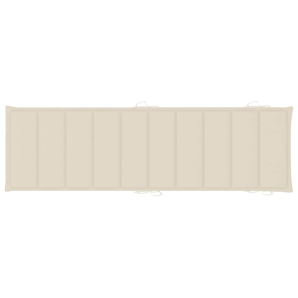 vidaXL Garden Sun Lounger with Cushion Solid Wood Acacia