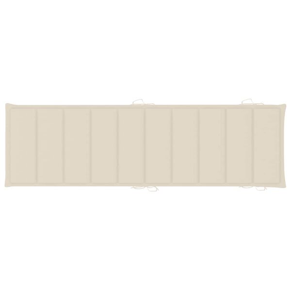 vidaXL Garden Sun Lounger with Cushion Solid Wood Acacia