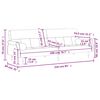 vidaXL Sofa Bed with Cushions Black Velvet