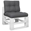 vidaXL Pallet Cushions 2 pcs Anthracite Fabric
