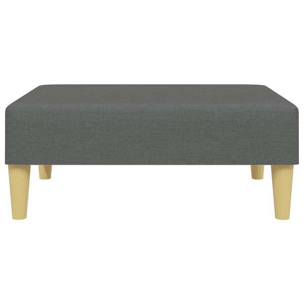 vidaXL 2-Seater Sofa Bed with Pillows and Footstool Dark Grey Fabric