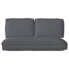 vidaXL Cushion Set 3 pcs Anthracite Oxford Fabric