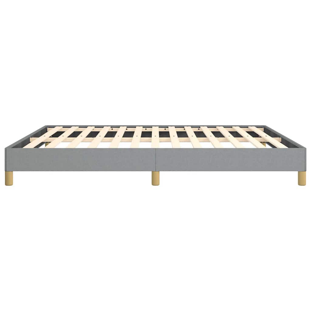 vidaXL Bed Frame without Mattress Light Grey 193x203 cm King Fabric