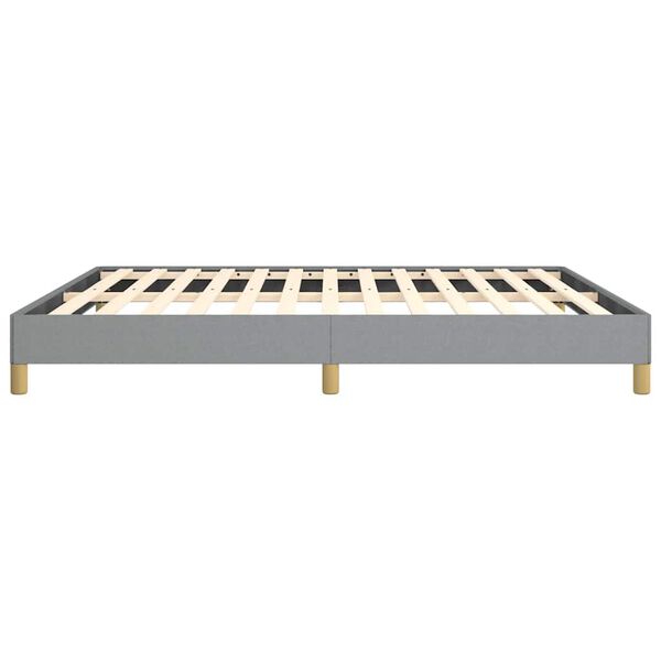 vidaXL Bed Frame without Mattress Light Grey 193x203 cm King Fabric