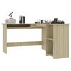 vidaXL L-Shaped Corner Desk Sonoma Oak 120x140x75 cm Engineered Wood