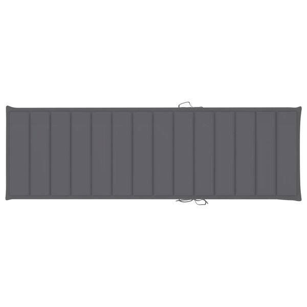 vidaXL Garden Sun Lounger with Cushion Solid Acacia Wood