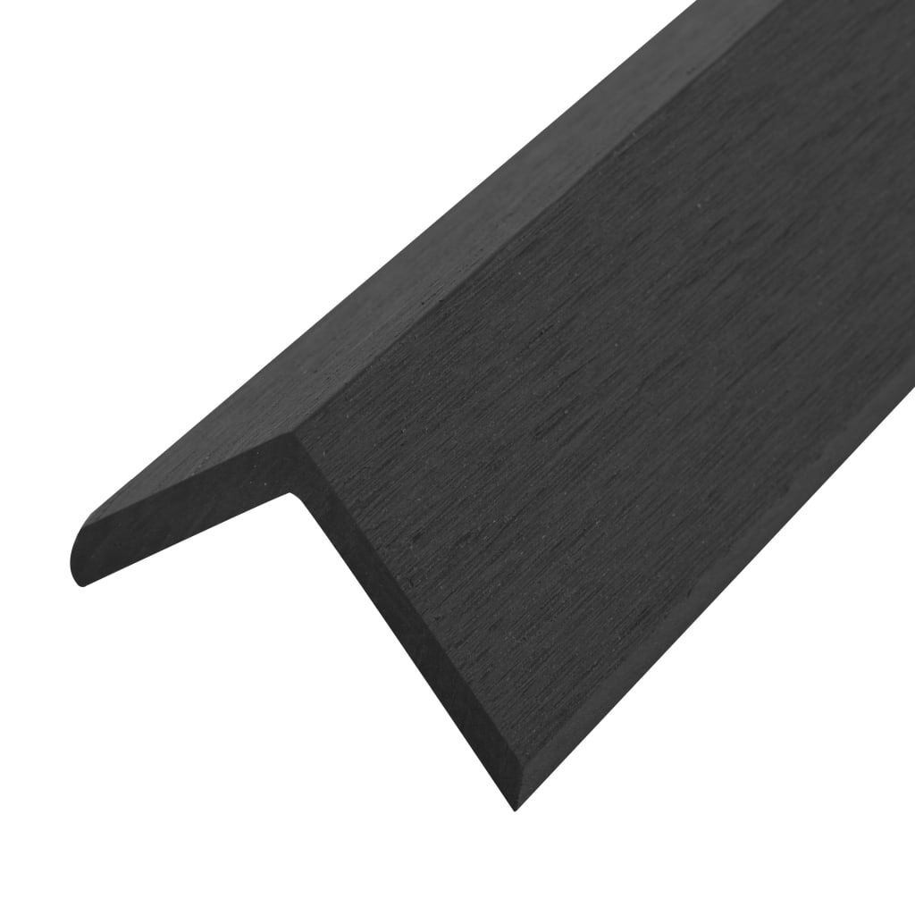 vidaXL 5 pcs Decking Angle Trims WPC 170 cm Black