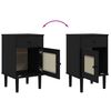 vidaXL Bedside Cabinet SENJA Rattan Look Black 40x35x65 cm Solid Wood Pine