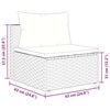 vidaXL 9 Piece Garden Lounge Set with Cushions Grey Poly Rattan