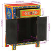 vidaXL Hand Painted Sideboard 54x30x74 cm Solid Wood Mango