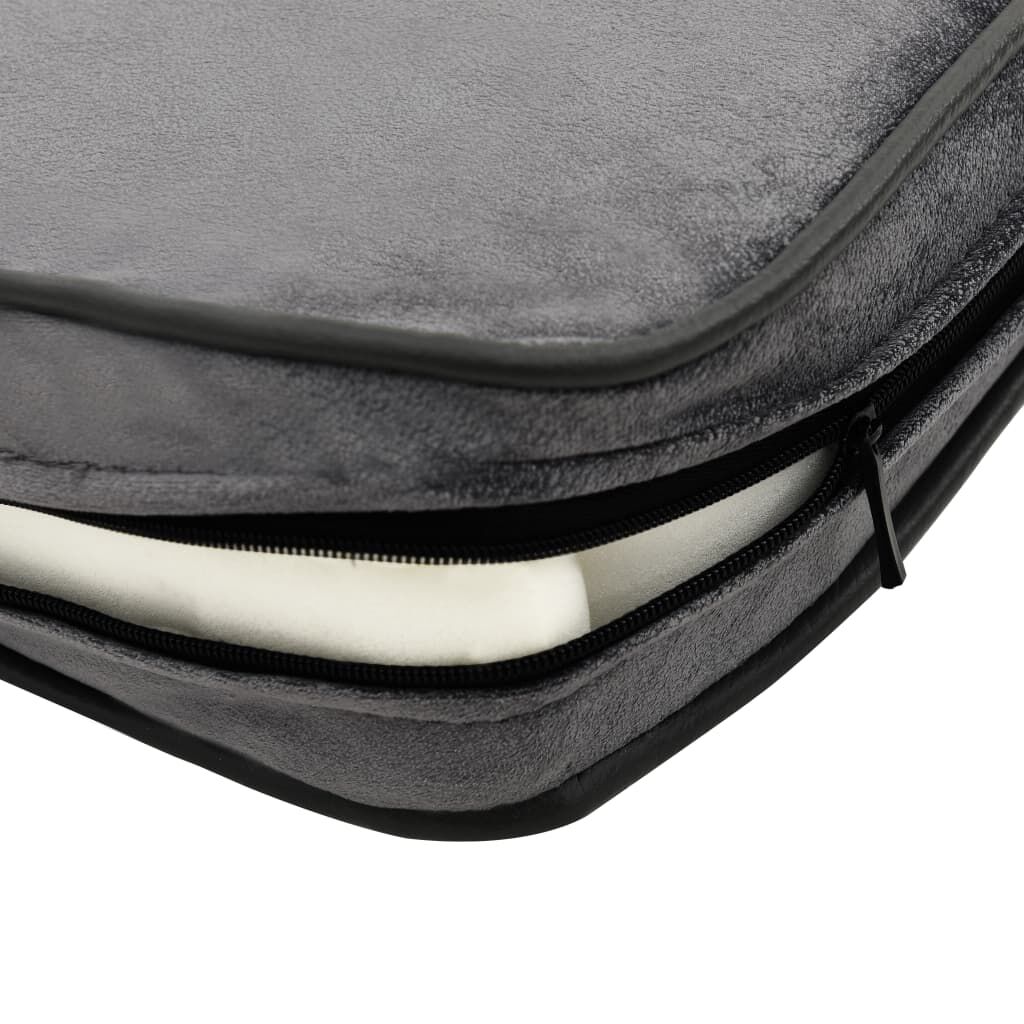 vidaXL Dog Sofa Grey 81x43x31 cm Plush and Faux Leather