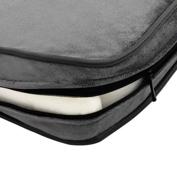 vidaXL Dog Sofa Grey 81x43x31 cm Plush and Faux Leather