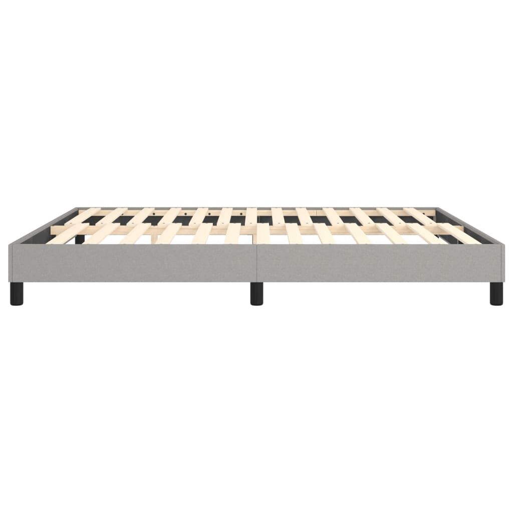 vidaXL Bed Frame without Mattress Light Grey 193x203 cm Fabric