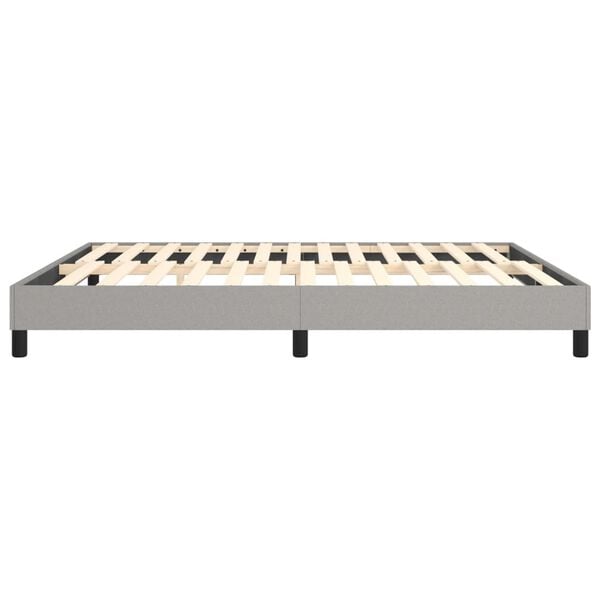 vidaXL Bed Frame without Mattress Light Grey 193x203 cm Fabric