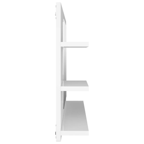 vidaXL Bathroom Mirror High Gloss White 90x10.5x45 cm Engineered Wood
