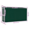 vidaXL Wall-mounted Garden Shed Green 118x288x178 cm Galvanised Steel